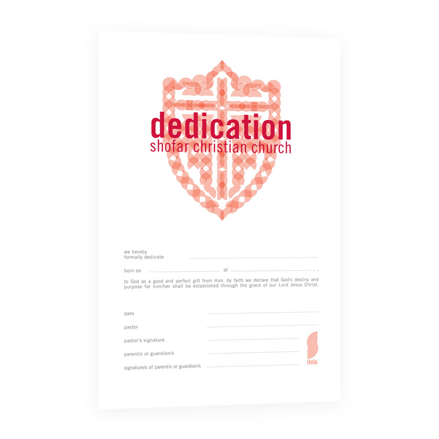 Baby Dedication Certificate Shofar Online Store